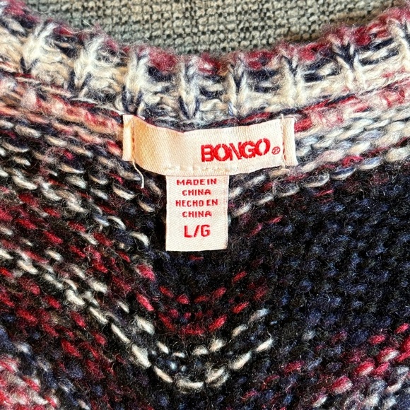 Vintage 90s Y2K Bongo V-Neck Sweater Size Large - Picture 5 of 9